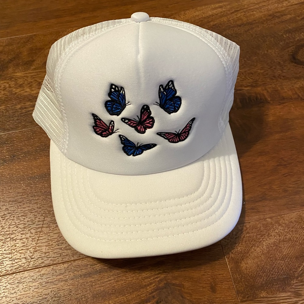 White Butterfly Baseball Cap MBM Gallery